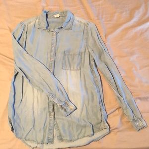 Light Wash Faux Denim Jacket